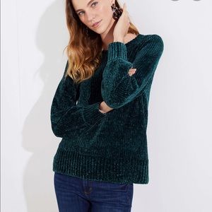 LOFT Emerald Green Chenille Sweater medium